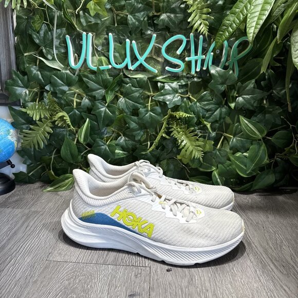 Hoka One One Mens Solimar 1123074 BDBDB White Running Shoes Sneakers Size 9 D